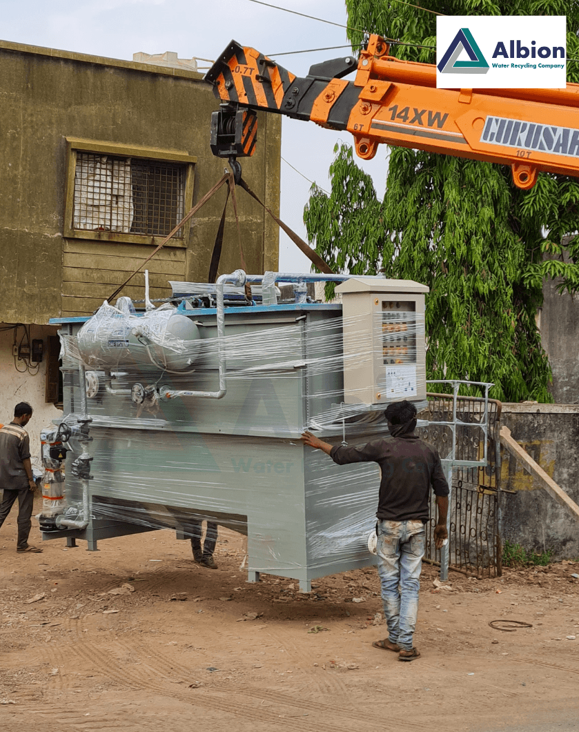 Dispatching a large-scale 100 KLD Albion A-Pro DAF system designed for food industry wastewater treatment.