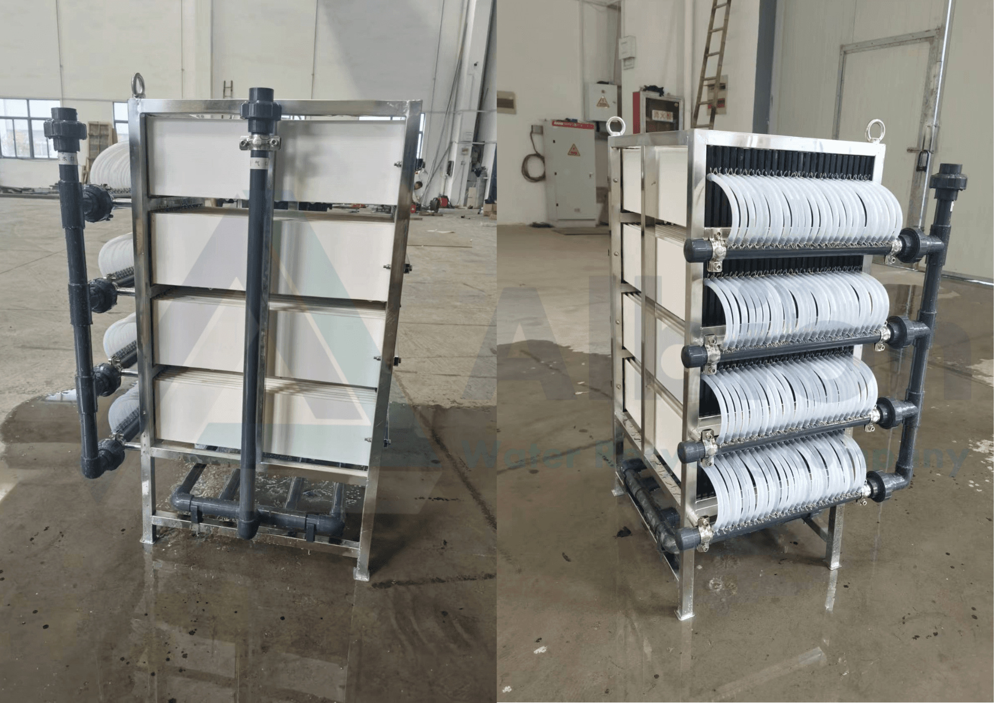 High-efficiency Albion C-Flocs ceramic membrane skid engineered for advanced chemical and oil-heavy effluent separation.